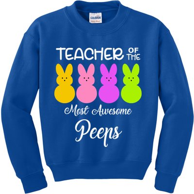 Teacher Of The Cutest Peeps Easter Bunny Kids Sweatshirt