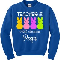 Teacher Of The Cutest Peeps Easter Bunny Kids Sweatshirt