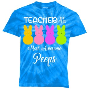 Teacher Of The Cutest Peeps Easter Bunny Kids Tie-Dye T-Shirt