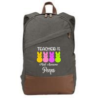 Teacher Of The Cutest Peeps Easter Bunny Cotton Canvas Backpack