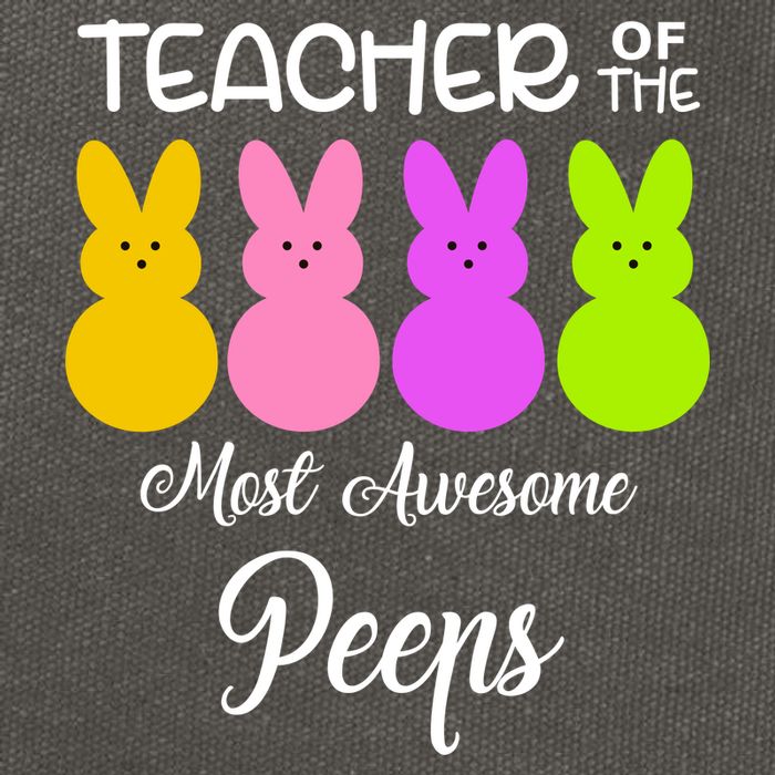 Teacher Of The Cutest Peeps Easter Bunny Cotton Canvas Backpack