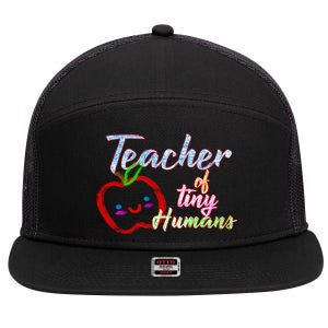 Teacher Of Tiny Humans 7 Panel Mesh Trucker Snapback Hat