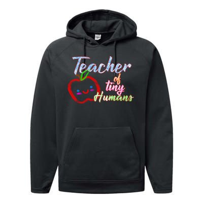 Teacher Of Tiny Humans Performance Fleece Hoodie