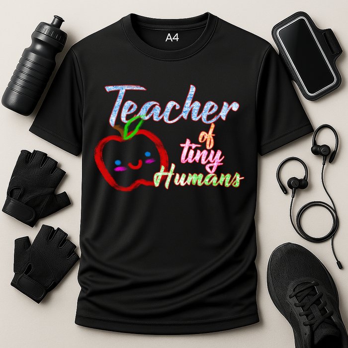 Teacher Of Tiny Humans Cooling Performance Crew T-Shirt