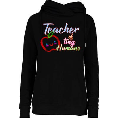 Teacher Of Tiny Humans Womens Funnel Neck Pullover Hood