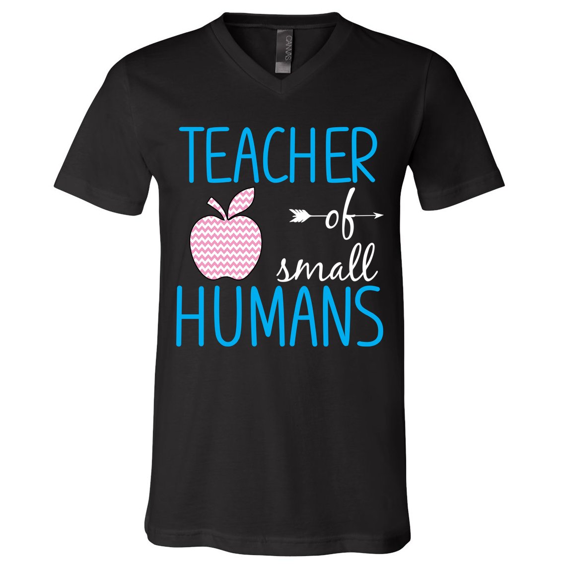 Teacher Of Tiny Humans Apple V-Neck T-Shirt