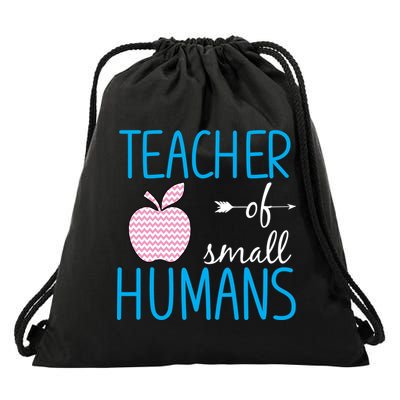 Teacher Of Tiny Humans Apple Drawstring Bag