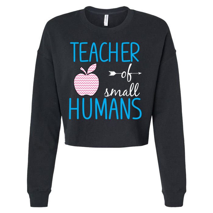 Teacher Of Tiny Humans Apple Cropped Pullover Crew