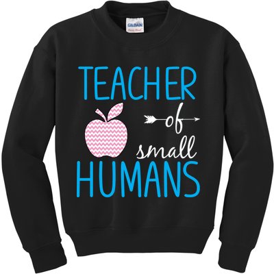 Teacher Of Tiny Humans Apple Kids Sweatshirt