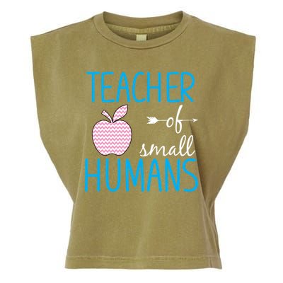 Teacher Of Tiny Humans Apple Garment-Dyed Women's Muscle Tee
