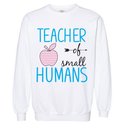 Teacher Of Tiny Humans Apple Garment-Dyed Sweatshirt
