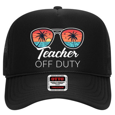 Teacher Off Duty Tropical Vacation Trucker Hat