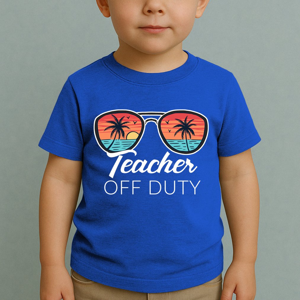 Teacher Off Duty Tropical Vacation Toddler T-Shirt