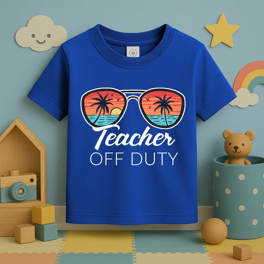 Teacher Off Duty Tropical Vacation Toddler T-Shirt
