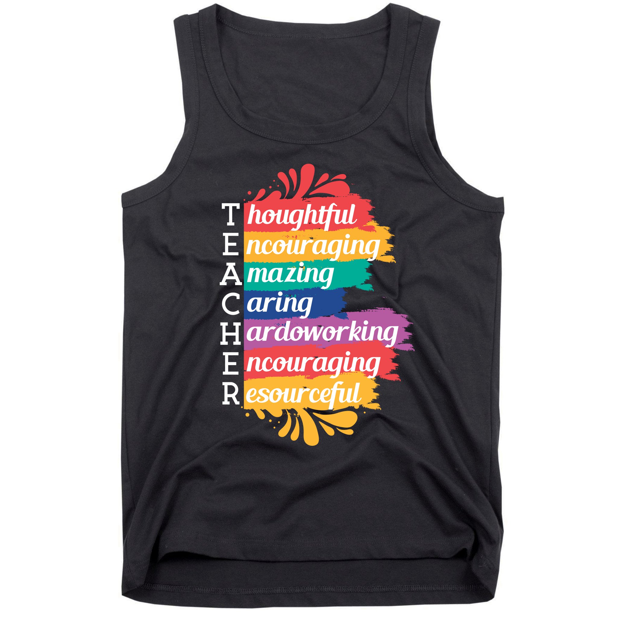 Teacher Rainbow Quote Tank Top