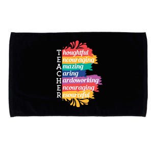 Teacher Rainbow Quote Microfiber Hand Towel