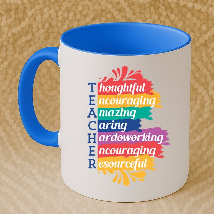 Teacher Rainbow Quote Mug