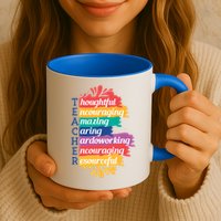 Teacher Rainbow Quote Mug
