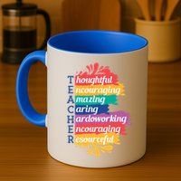 Teacher Rainbow Quote Mug