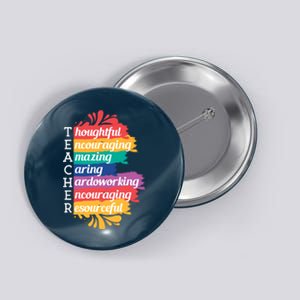 Teacher Rainbow Quote Button