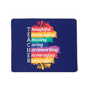 Teacher Rainbow Quote Mousepad