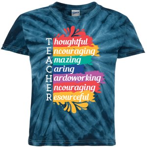 Teacher Rainbow Quote Kids Tie-Dye T-Shirt