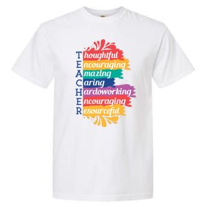 Teacher Rainbow Quote Garment-Dyed Heavyweight T-Shirt