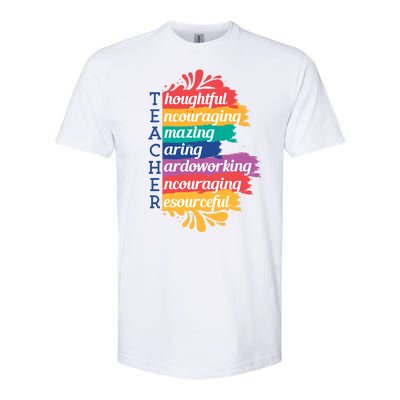 Teacher Rainbow Quote Softstyle® CVC T-Shirt