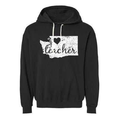 Teacher Red For Ed Washington Public Education Garment-Dyed Fleece Hoodie