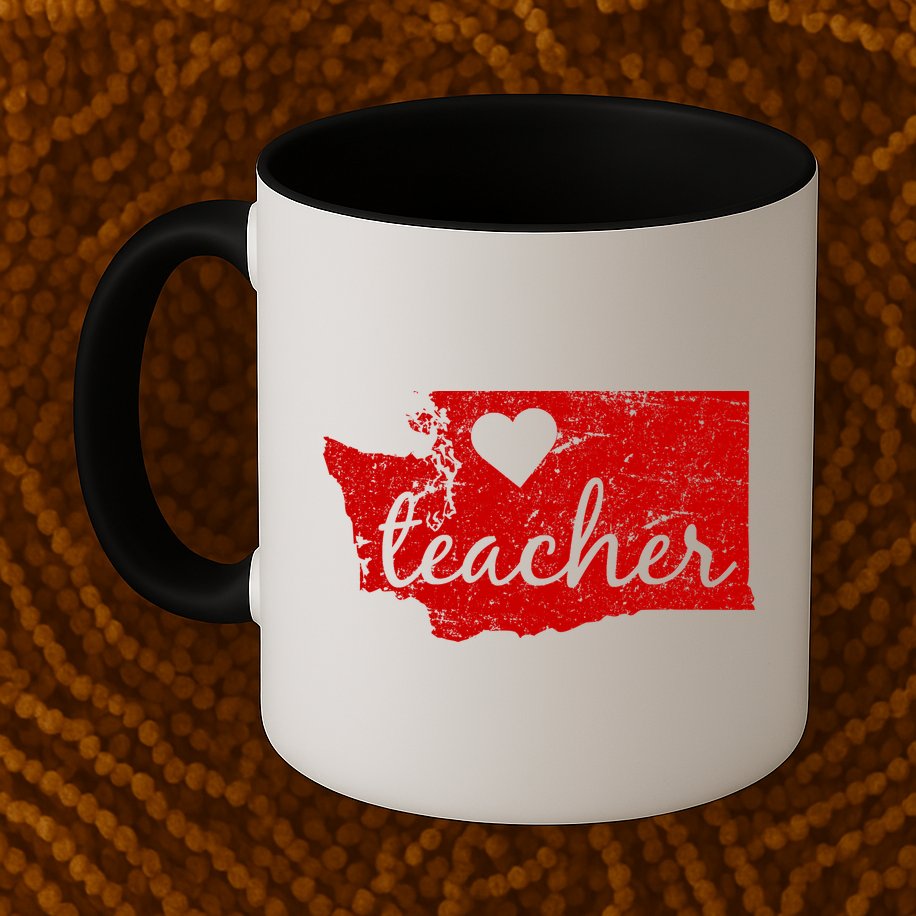 Teacher Red For Ed Washington Public Education Mug
