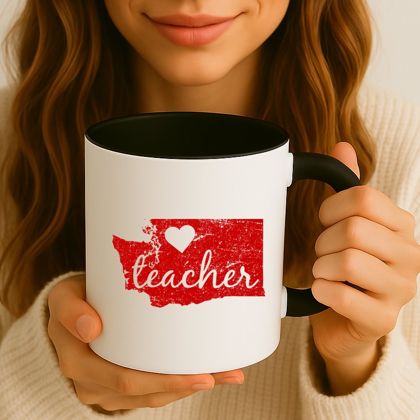 Teacher Red For Ed Washington Public Education Mug