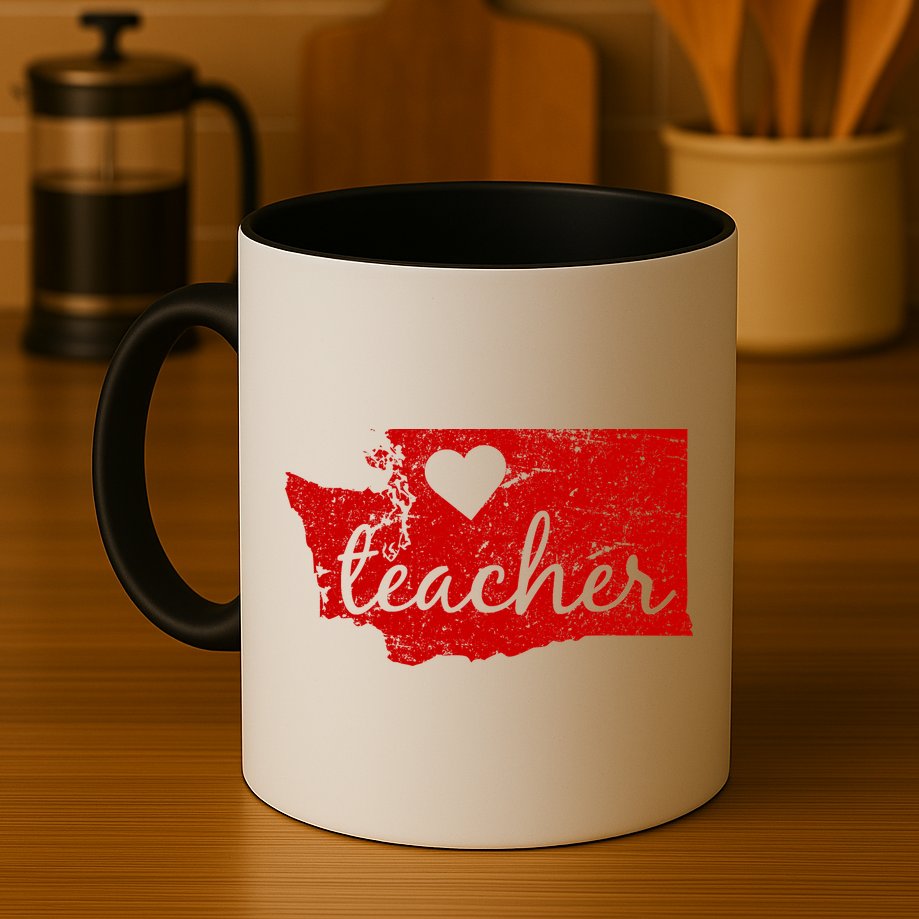 Teacher Red For Ed Washington Public Education Mug