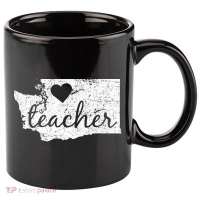 Teacher Red For Ed Washington Public Education 11oz C Handle Ceramic Mug