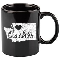 Teacher Red For Ed Washington Public Education 11oz C Handle Ceramic Mug