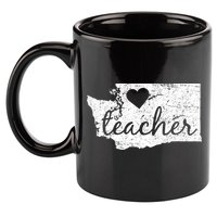 Teacher Red For Ed Washington Public Education 11oz C Handle Ceramic Mug