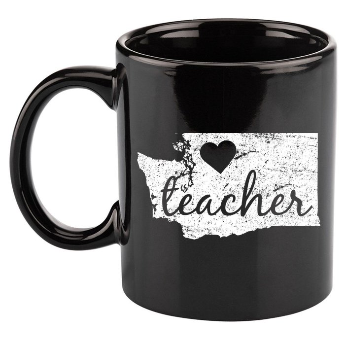 Teacher Red For Ed Washington Public Education 11oz C Handle Ceramic Mug