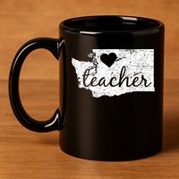 Teacher Red For Ed Washington Public Education 11oz C Handle Ceramic Mug