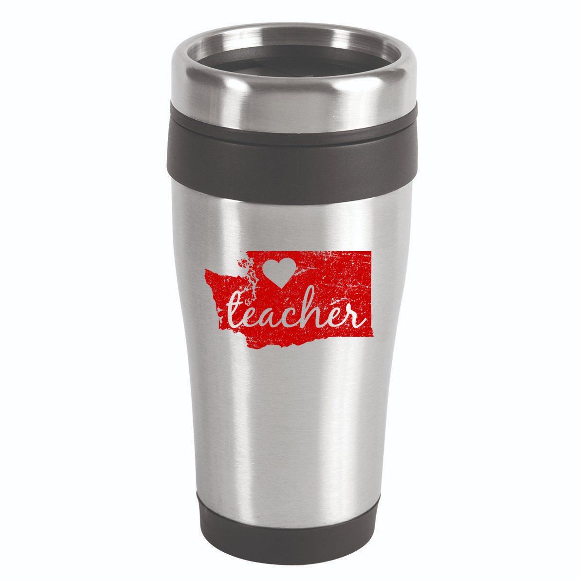 Teacher Red For Ed Washington Public Education 16oz Travel Tumbler