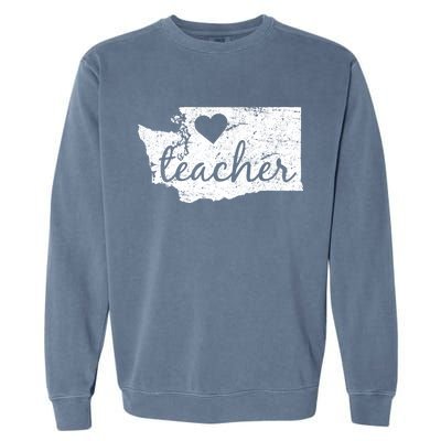 Teacher Red For Ed Washington Public Education Garment-Dyed Sweatshirt