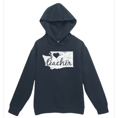 Teacher Red For Ed Washington Public Education Urban Pullover Hoodie