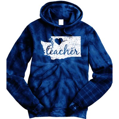 Teacher Red For Ed Washington Public Education Tie Dye Hoodie