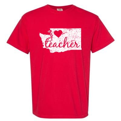 Teacher Red For Ed Washington Public Education Garment-Dyed Heavyweight T-Shirt