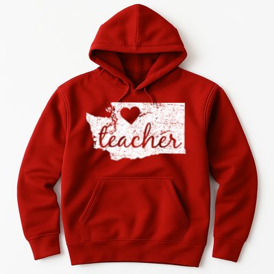 Teacher Red For Ed Washington Public Education Hoodie
