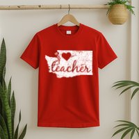 Teacher Red For Ed Washington Public Education T-Shirt