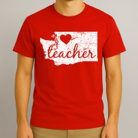 Teacher Red For Ed Washington Public Education T-Shirt