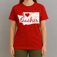 Teacher Red For Ed Washington Public Education T-Shirt