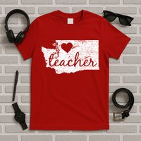 Teacher Red For Ed Washington Public Education T-Shirt