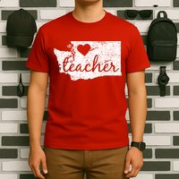 Teacher Red For Ed Washington Public Education T-Shirt