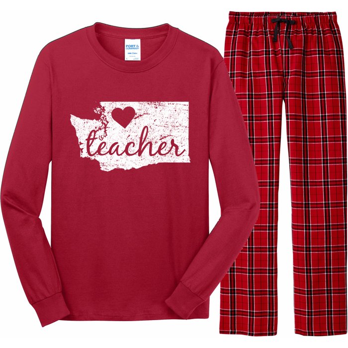 Teacher Red For Ed Washington Public Education Long Sleeve Pajama Set