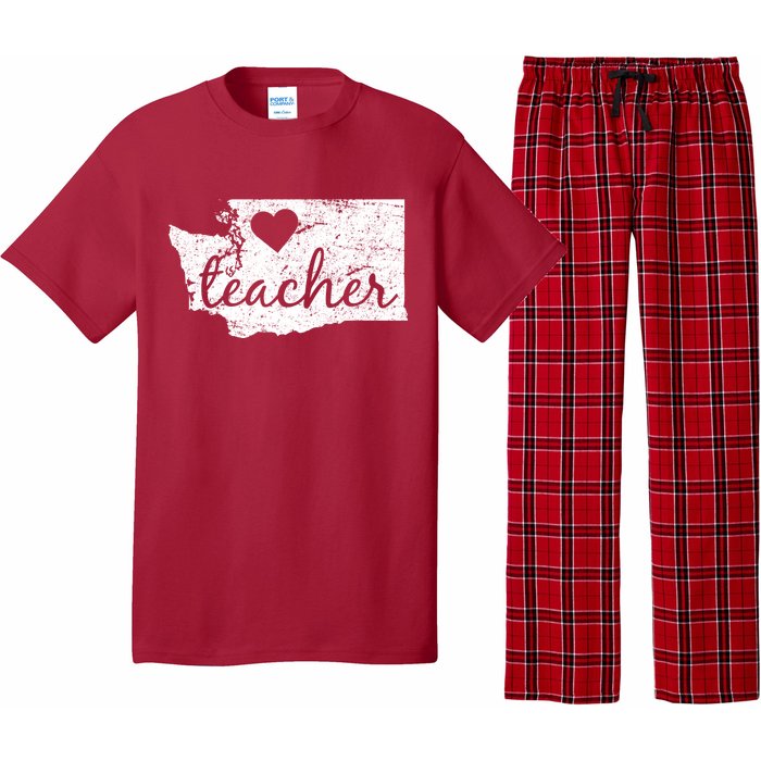 Teacher Red For Ed Washington Public Education Pajama Set